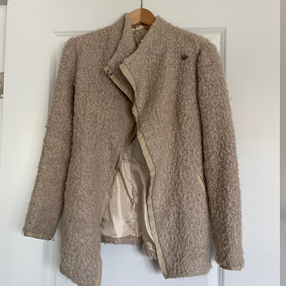 Cream Knit Coat